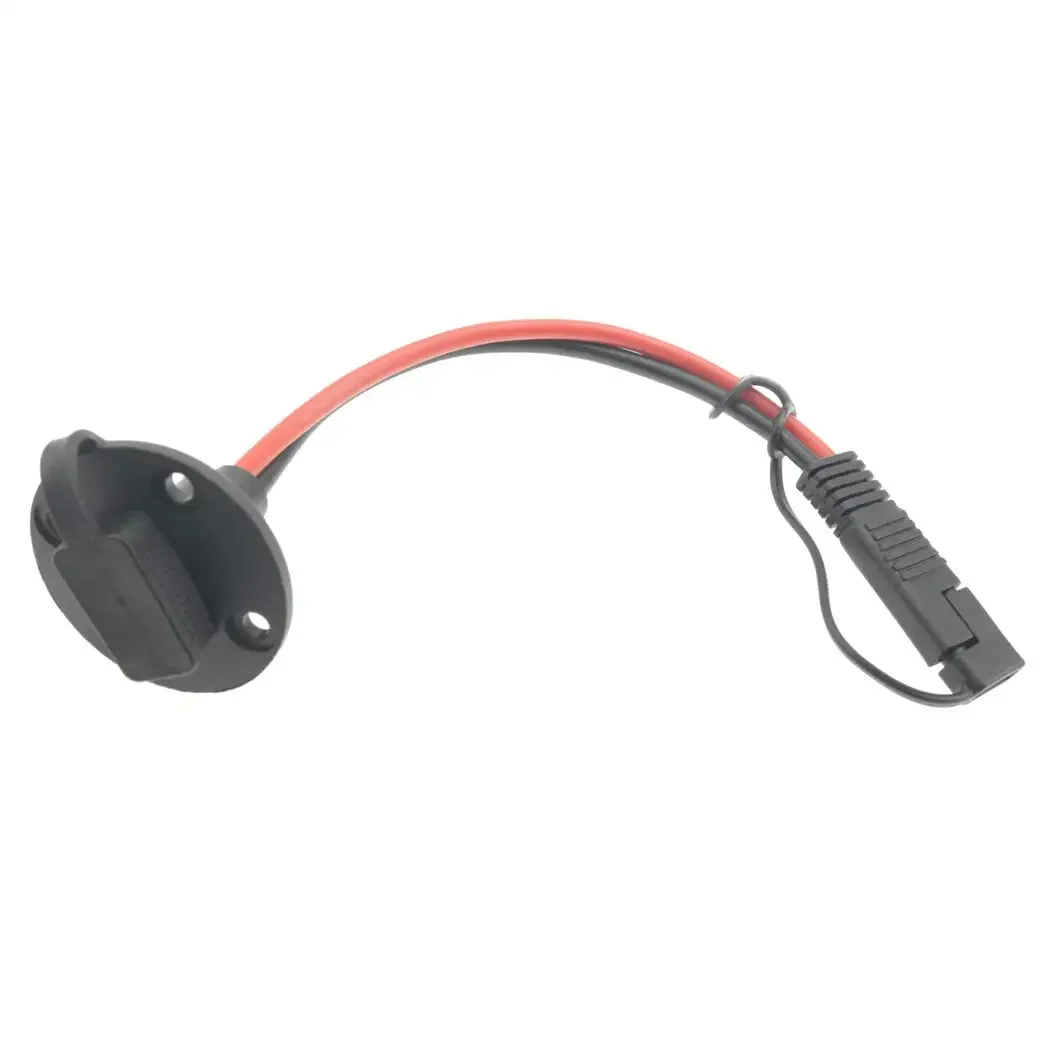 Toma de corriente SAE para cargador de batería, conector Universal empotrable, montaje en Panel, conexión rápida, impermeable, bricolaje, 12AWG, 30CM