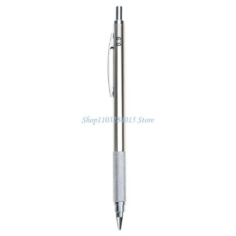 R6FF Mechanical Pencil Metal Painting Automatic Pencil with Leads for Writing Drawing 0.3/0.5/0.7/0.9/1.3/2.0/3.0mm