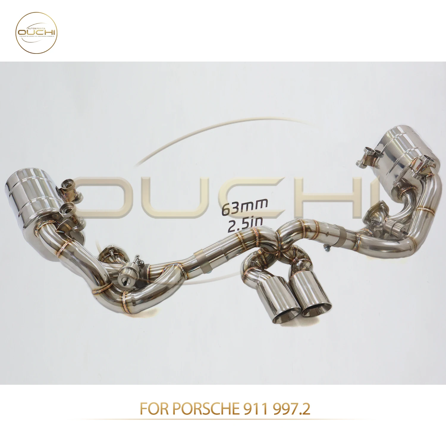 

Выхлопная система для Porsche 997.2, модернизированная под GT3, с центральным выходом и клапаном, глушитель из нержавеющей стали 304.