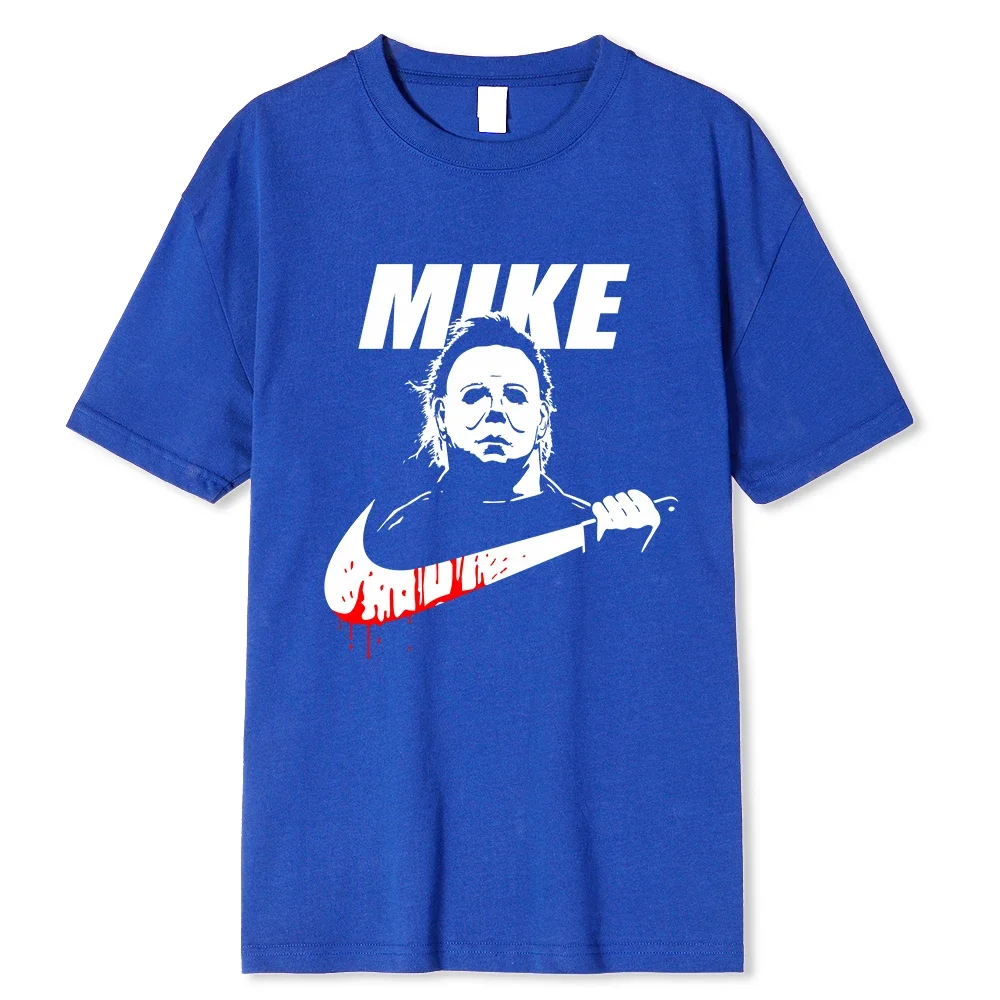 

Halloween Horror Movie T Shirt Vintage Cotton Tee Shirt Funny Mike Printed Short Sleeves Oversized S-XXXL Tshirts Men Women