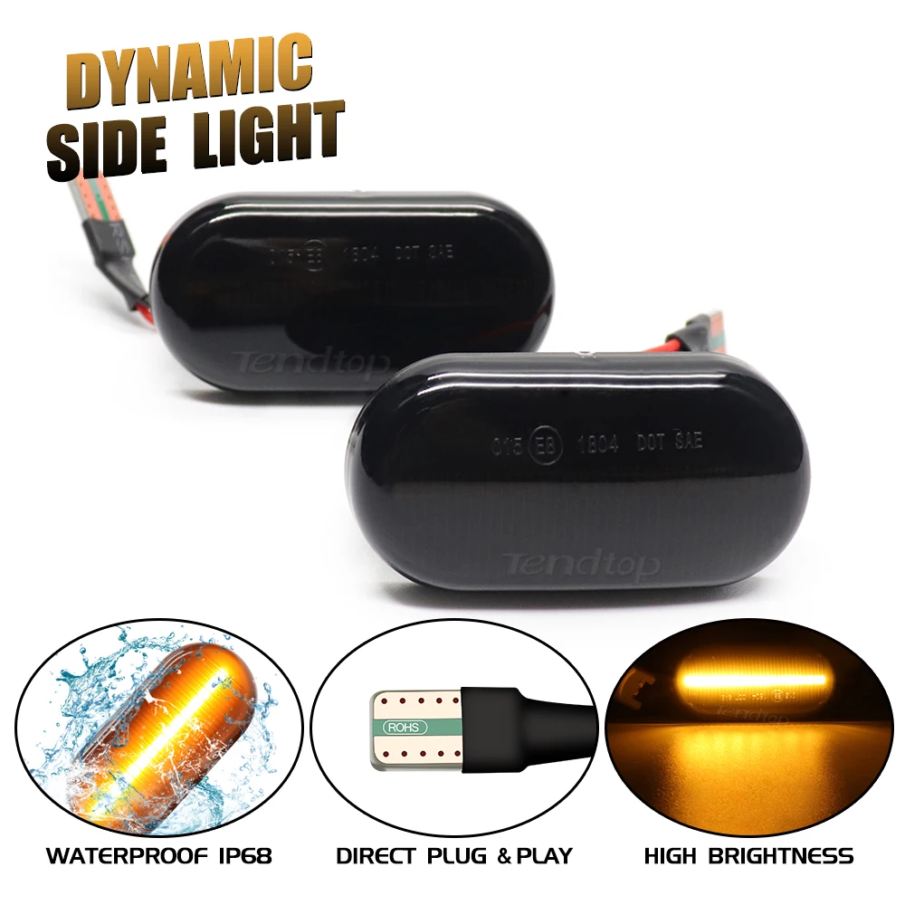 Светодиодный динамический плавный указатель поворота, боковой габаритный фонарь для Nissan Tiida C11 Note E11 NE11 Micra K12 NP300 Navara D40 Qashqai J10