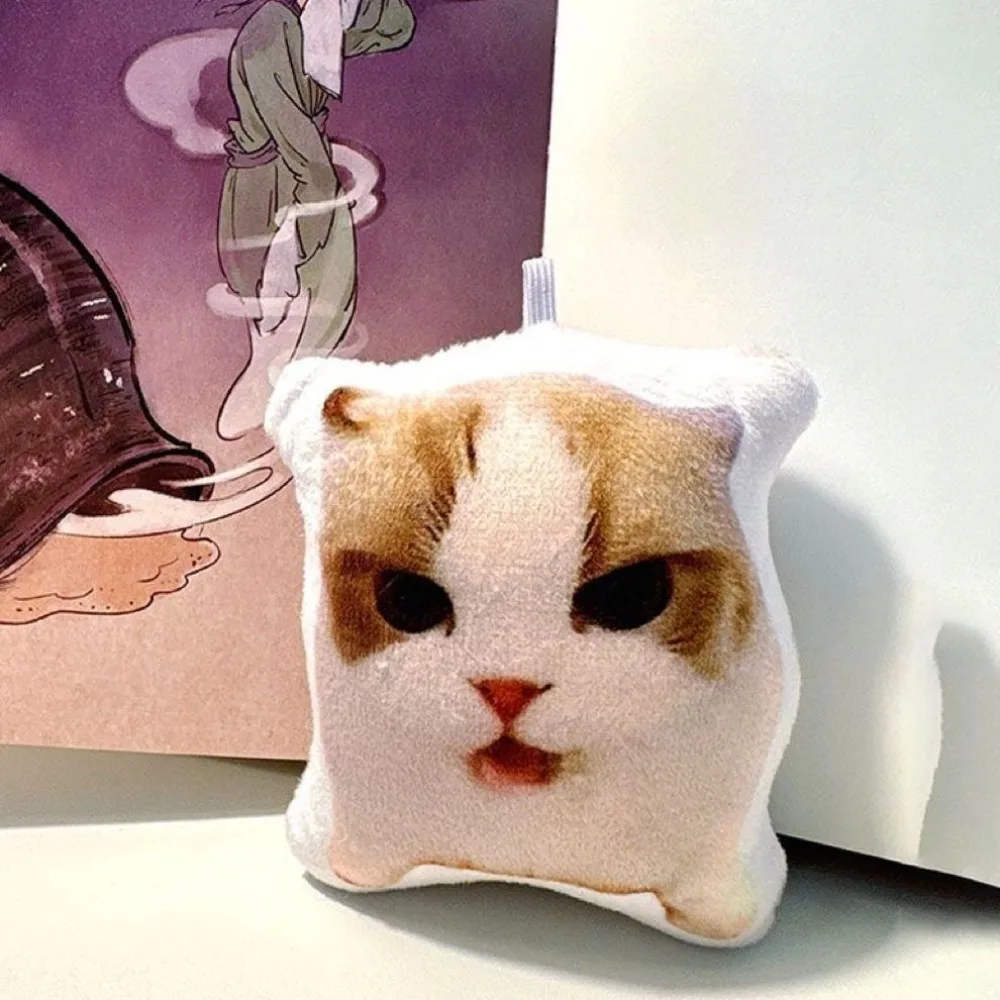 Oiiaioooooiai Cat Voice Keychain Decompression Reverses German Kitten Voice Pendant with Sound Cat Voice Doll