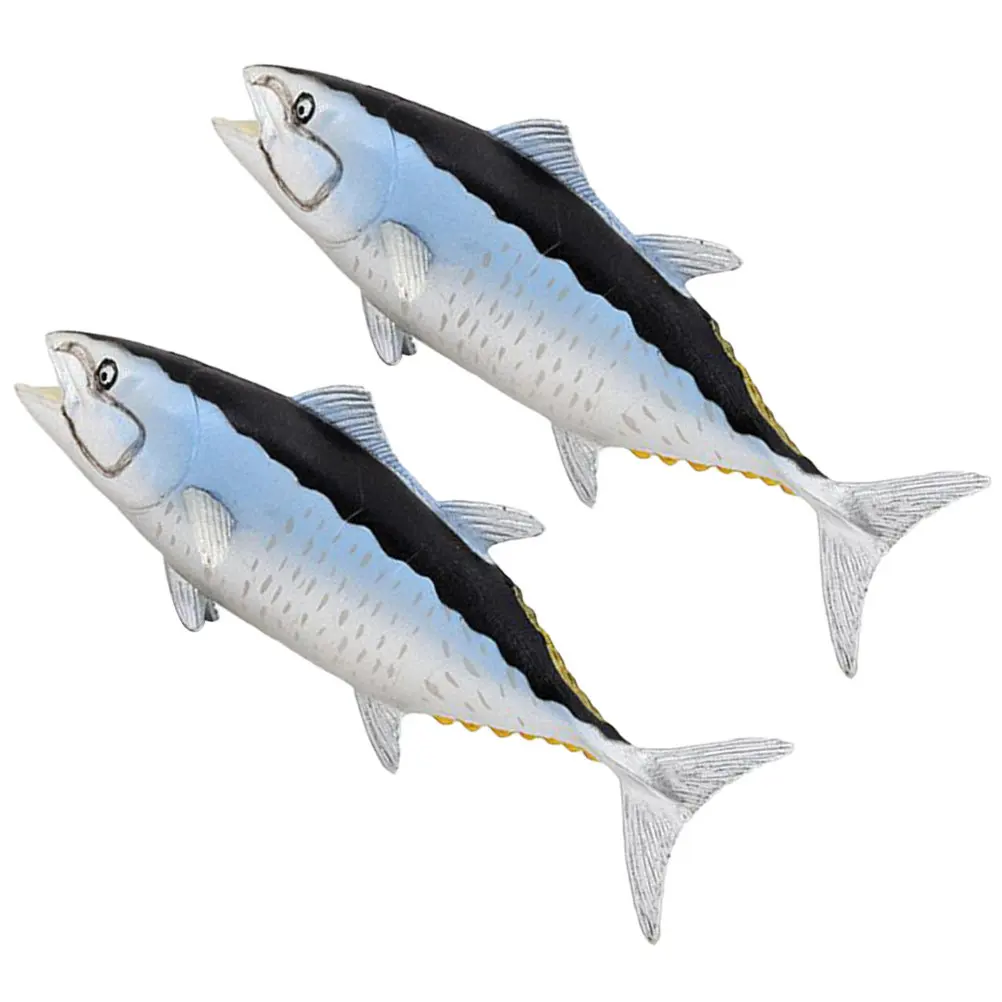 

2Pcs Sea Fish Sculpture Simulation Realistic Fish Decoration Desktop Craft Educational Color Cognition Desktop Craft