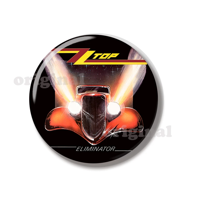 44MM ZZ Top Texas Eliminator Pin Soft Button Pin Jewelry Creative Badge Cartoon Brooch Lapel Pin Bag Hat Decoration