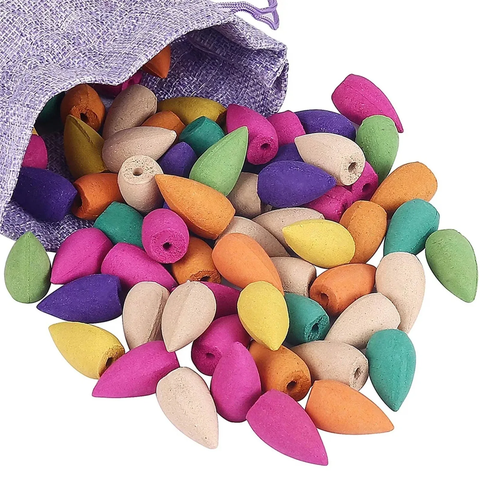 Mixed Waterfall Smoke Backflow Natural Incense Cone Incense Sandal Lavender Multi-scented Suitable for Places Tea Room Yoga Room