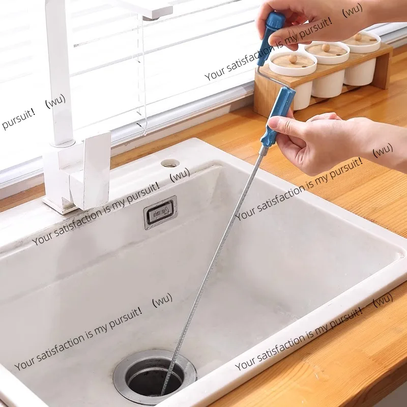 Flexible pipe cleaning shaft, spiral drain pipe with cleaning hook, suitable for store pipe cleaning shaft