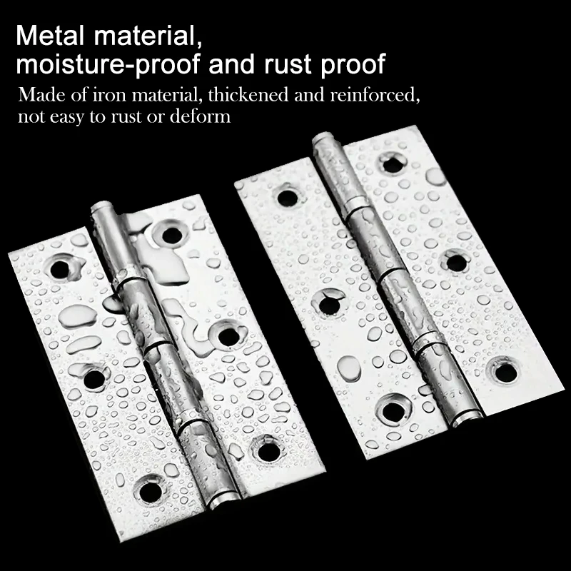 10 قطعة باب الخشب مع ثقب مفصلات حديدية سميكة 3.9in و 5.24in خزانة الباب المفصلي اكسسوارات لحام مادة الحديد باب الرياح #2