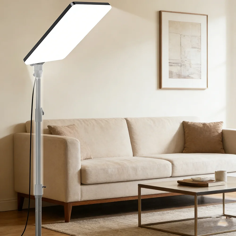 LED Video Light With Professional Tripod Stand Remote Control Dimmable Panel Lighting Photo Studio Live Photography Fill-in Lamp