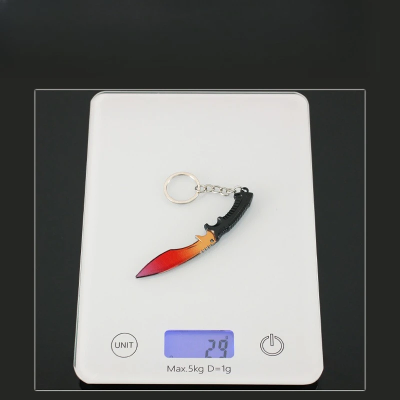 Mini llaveros de daga de Nepal de 10cm/3,93 pulgadas, juegos, arma periférica, modelo carmesí Web, caja colgante de Metal, cuchillo de apertura, juguetes para niños, regalos