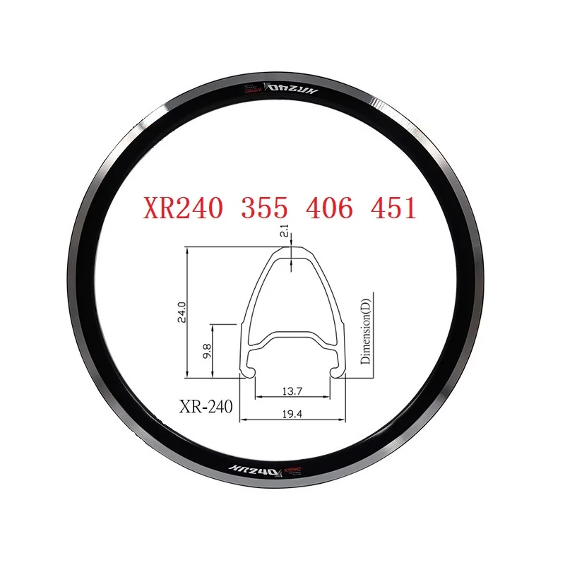 KINLIN XR240 Ultralekkie aluminiowe składane felgi rowerowe BMX 355 406 451 18 20 cali 16 20 24 otwory