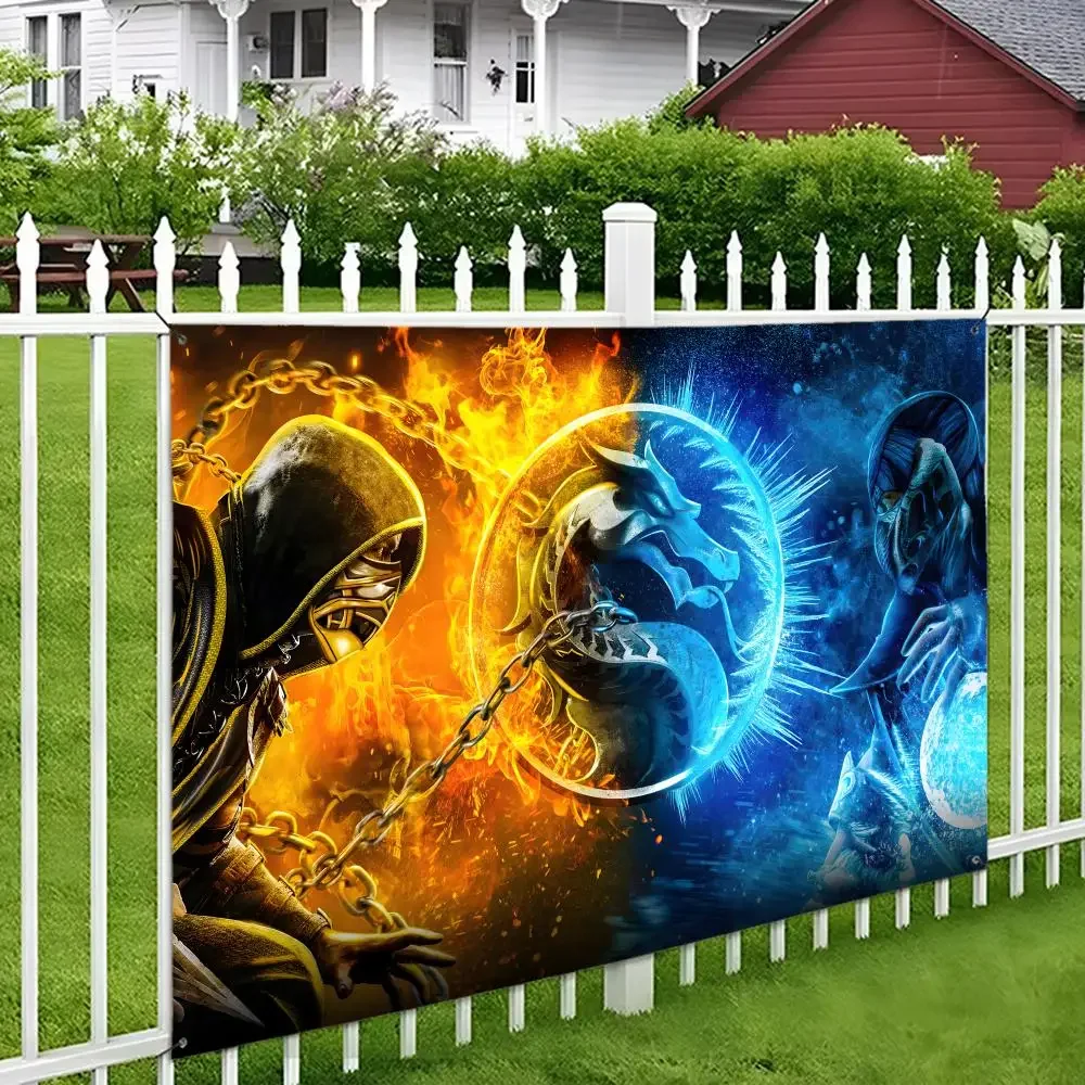 S-Scorpion Mortal K-Kombat Flags Wall Hanging Tapestry Outdoor Decorative flag Background Blanket