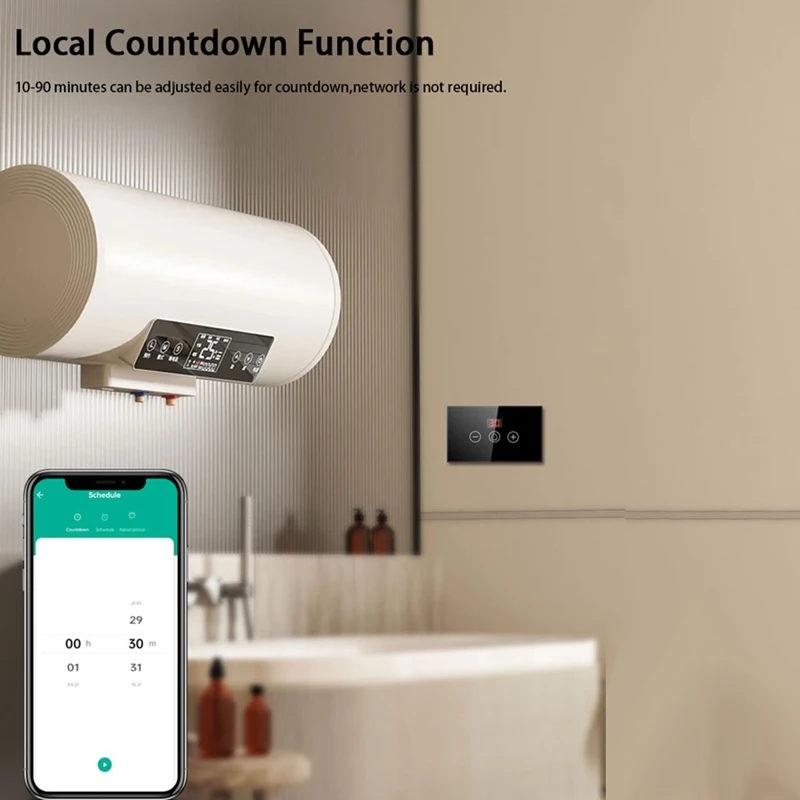 غلاية واي فاي ذكية بمفتاح سخان مياه ذكي قياسي أمريكي، تحكم في تطبيق Tuya Smart Life يعمل مع Alexa Google