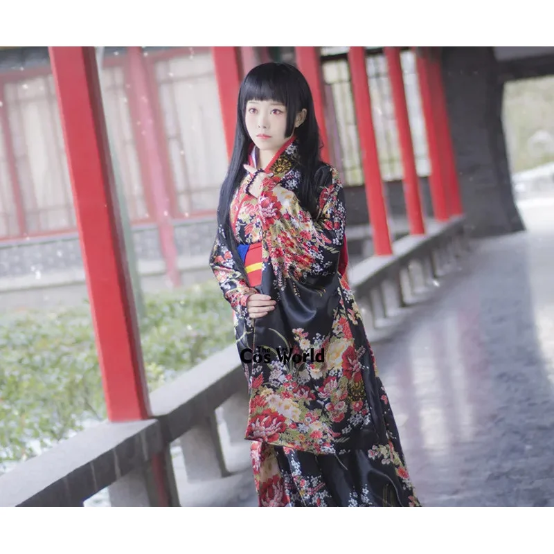 qq 123S-5XL اليابانية Jigoku Shoujo Enma Ai كيمونو يوكاتا ملابس أنيمي تأثيري ازياء