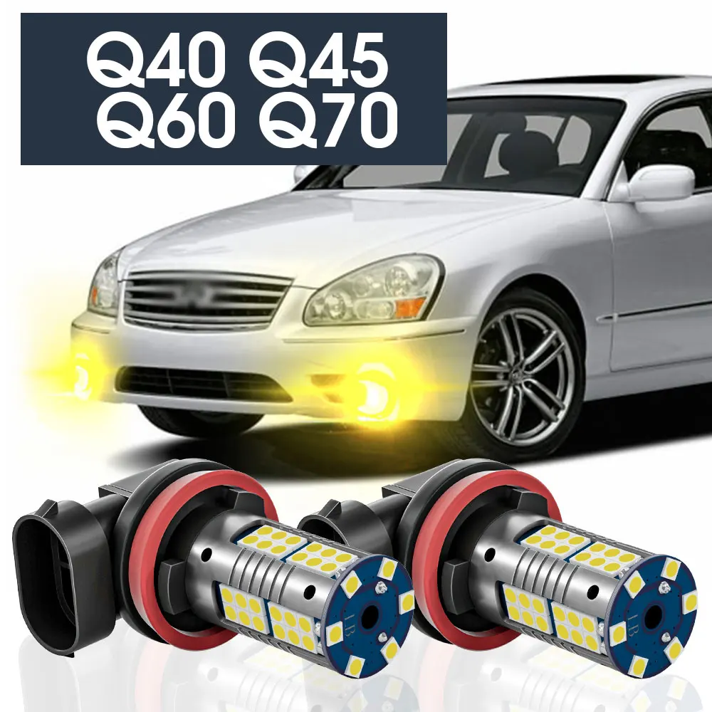 

2pcs LED Fog Light Lamp Blub Canbus Accessories For Infiniti Q40 Q45 Q60 Q70 2005 2006 2013 2014 2015