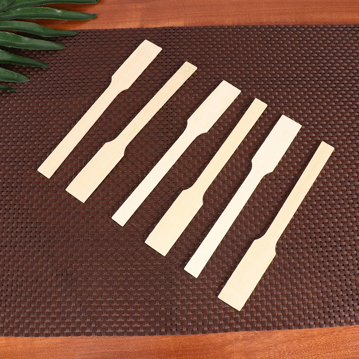 20Pcs Bamboo Stirrer Set Elegant Long Stirring Rods for Beverage Mixing Coffee Cocktails Floats Hotel