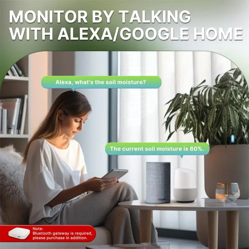 Smooth Texture Temperature Wireless Soil Moisture Sensor Soil Environmental Monitoring Precision Farming 75g Sensor