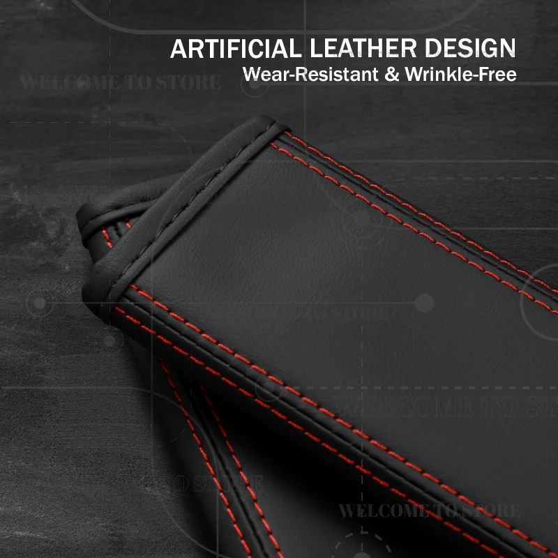 2Pcs For ZL1 Camaro Z28 Silverado ZR2 Bison Emblem Logo Super Hornet Captiva Malibu Leather Car Safety Belt Shoulder Cover Pads view 3