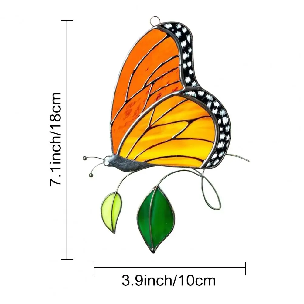 Butterfly Panels To Catch The Sun Stained-glass Windows Hanging Decorative Metal Butterfly Catch Garden Patio Decorations