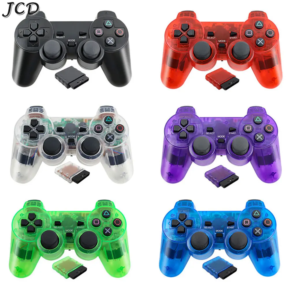 JCD Wireless Gamepad For Sony PS2 Console Joystick 2.4G Double Vibration Shock Joypad USB PC Game Controller