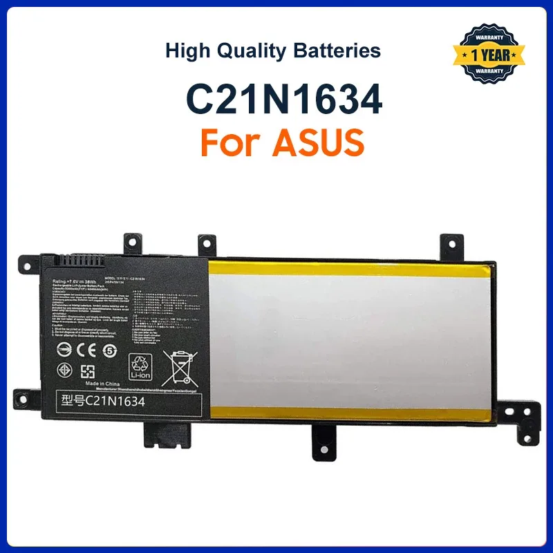 

C21N1634 Laptop Battery for ASUS A580U X580U X580B A542U R542U R542UR X542U V587U FL5900L FL8000U 7.6V 38WH