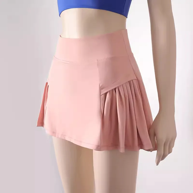 Women Yoga Shorts Sports Pleated Skirts 2 in 1 Inner Shorts Golf Fitness Hight Waist Running Short Dancing Workout Mini Skirt