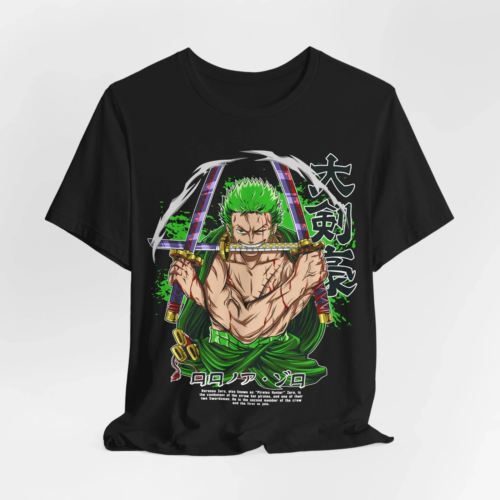 One Piece Japanese Anime Printed Men's T-Shirt Roronoa Zoro Boy Children's Harajuku Short Sleeve Kids Luffy T-shirt Clothing