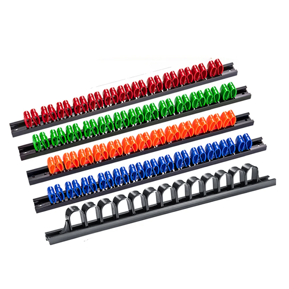 Screwdriver Organizer ABS Wall Mount Plastic Wrench Screwdriver Organizer Rail Rack Storage Holder Hand Tools Parts
