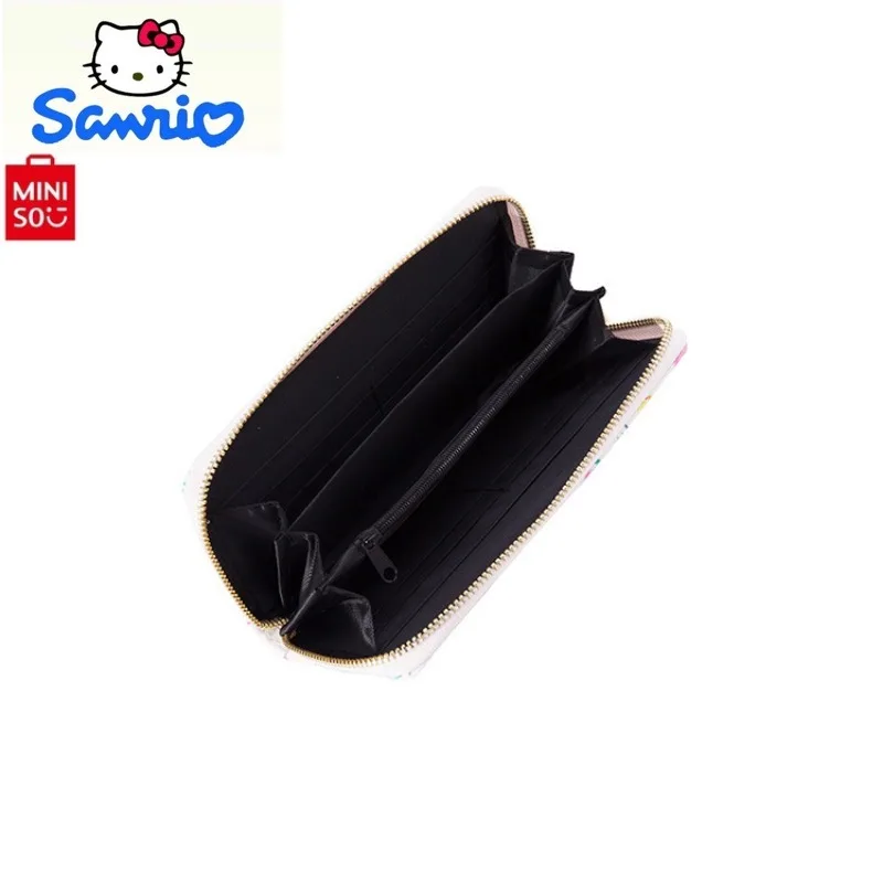 Sanrio Hello Kitty Kuromi длинный кошелек на молнии женский многофункциональный кошелек для хранения карт сумка для удостоверения личности общественного транспорта