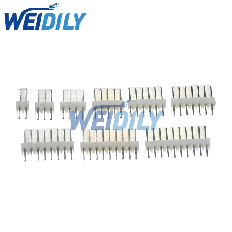 20 Sets KF2510 Connector Kits 2.54mm Pitch 2/3/4/5/6/7/8/9/10 Pin Right Angle Header+Housing+Crimp