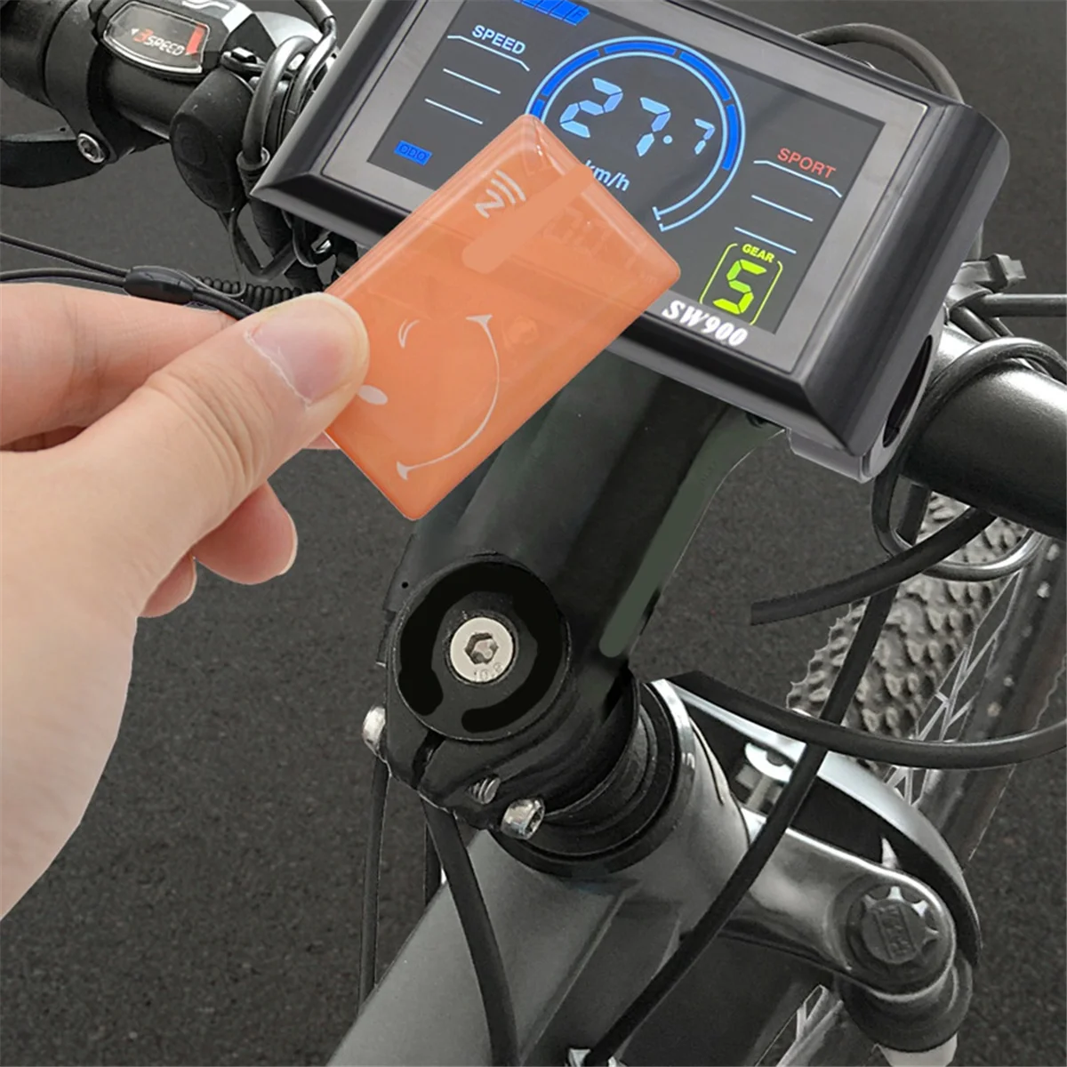 

Индуктивный ЖК-дисплей для горного велосипеда NFC SW900, шестиядерный водонепроницаемый дисплей управления скоростью для электрического велосипеда