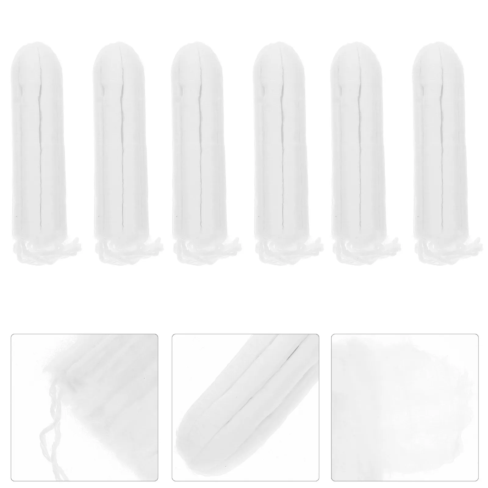 50Pcs Cotton Sanitary Tampon Finger Push- Ultra Compact Breathable Menstrual Tampon for Travel Daily Use Women