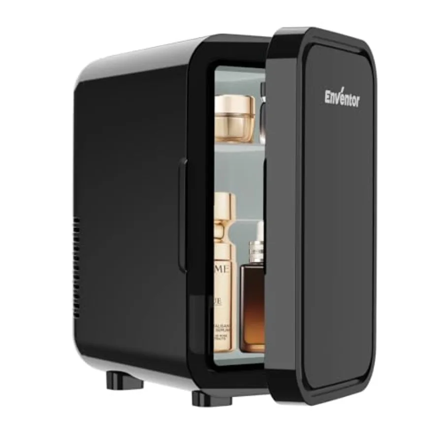 Mini Refrigerator 6L 8 Can Compact Skincare Fridge AC+DC Power Cooler Warmer Small Refrigerator for Bedroom Skincare Makeup Cos