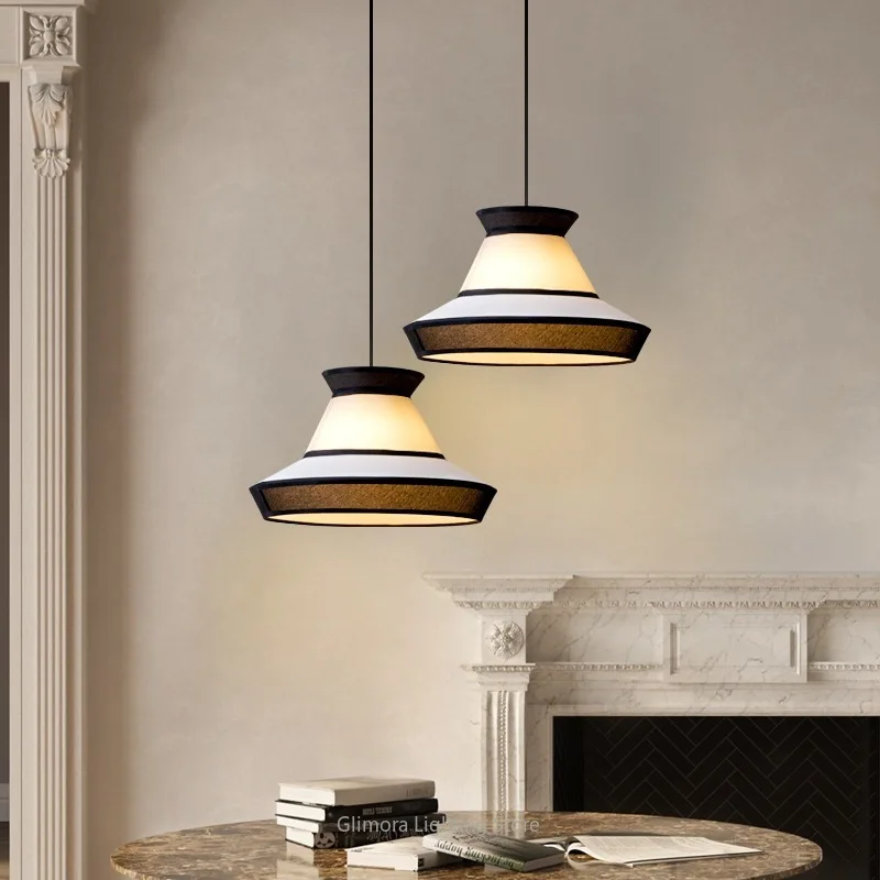 

Light Luxury Japanese Nordic Minimalist Modern Fabric Tea Room Cafe Study Bedroom Commercial Lamp Ceiling Light Led Lamp