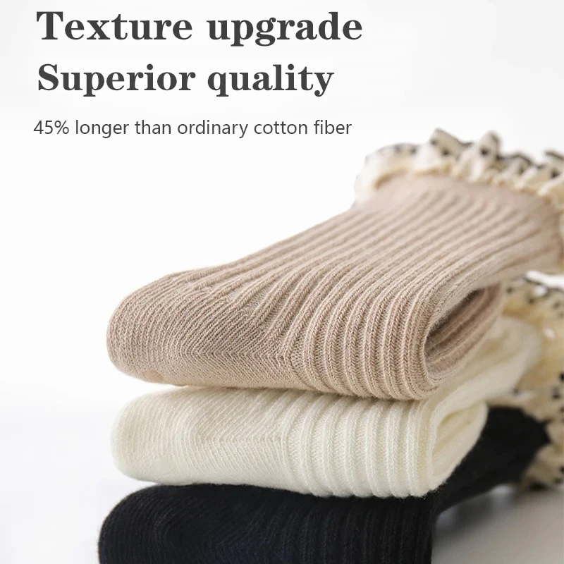 

Autumn Baby Girls Socks Combed Cotton Heart Lace Princess Sock Newborn Anti-Slip Floor Socks Toddler Infant Accessories 0-3Y