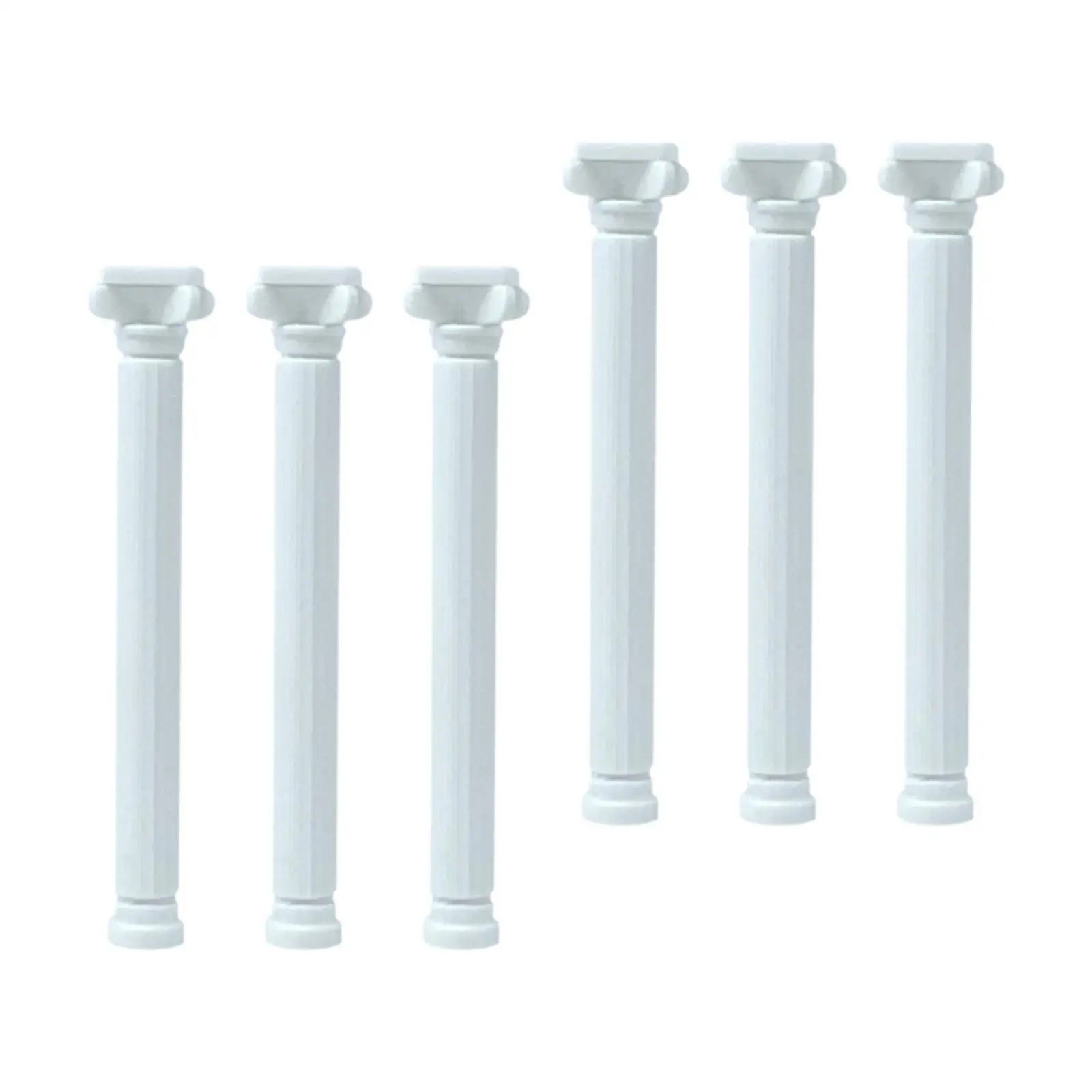 Verzameling van 6 Mini Romeinse kolommen Griekse beelden voor evenementendecoratie