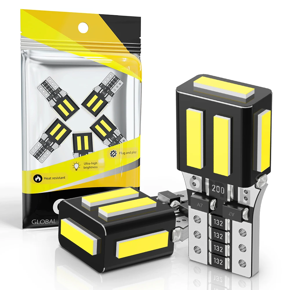 Oprah 2 шт. Canbus W5W T10 194 168 Светодиодная лампа 7020 7SMD внутренняя подсветка 12 в 6000K белая автомобильная лампа для чтения парковки