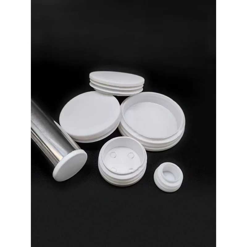 White 1-20PCS Round Plastic Blanking End Cap Tube Pipe Inserts Plug Bung Insert Stopper For Chair Leg Pipe Tapon Tubo Fittings
