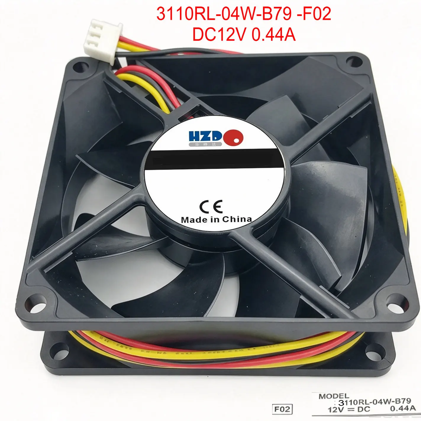 original 3110RL-04W-B79 F02 DC12V 0.44A 80*80*25MM 8CM Alarm Signal cooling fan