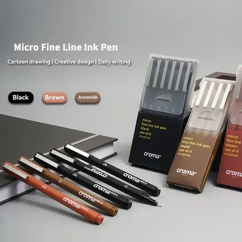 22Pcs Manga Fineliner Marker Pens Art Supplies Neelde Drawing Pen 005 003 05 01 BR Waterproof Sketching Micron Pen Pigment Liner
