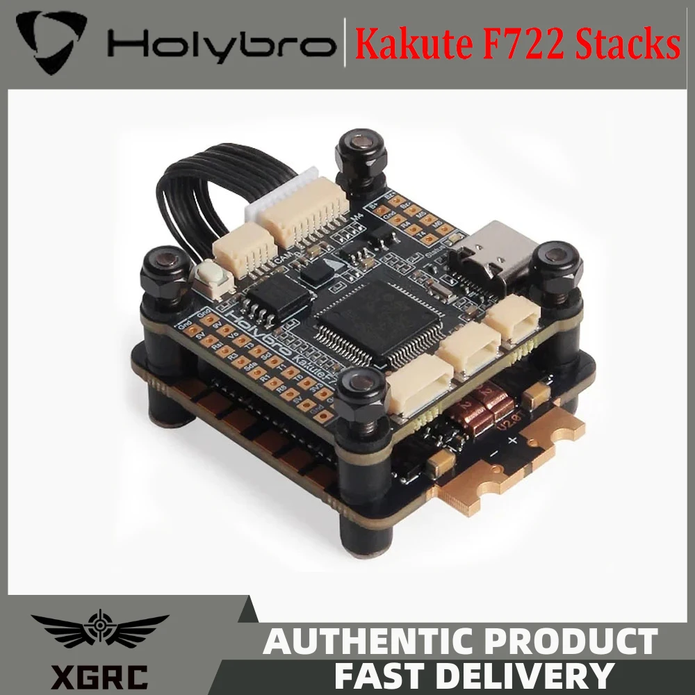 

Holybro Kakute F722 Stacks F722 Flight Controller with Tekko32 F4 4in1 50A / 65A Metal ESC 30x30mm 4-6S LiPo for RC FPV Drone