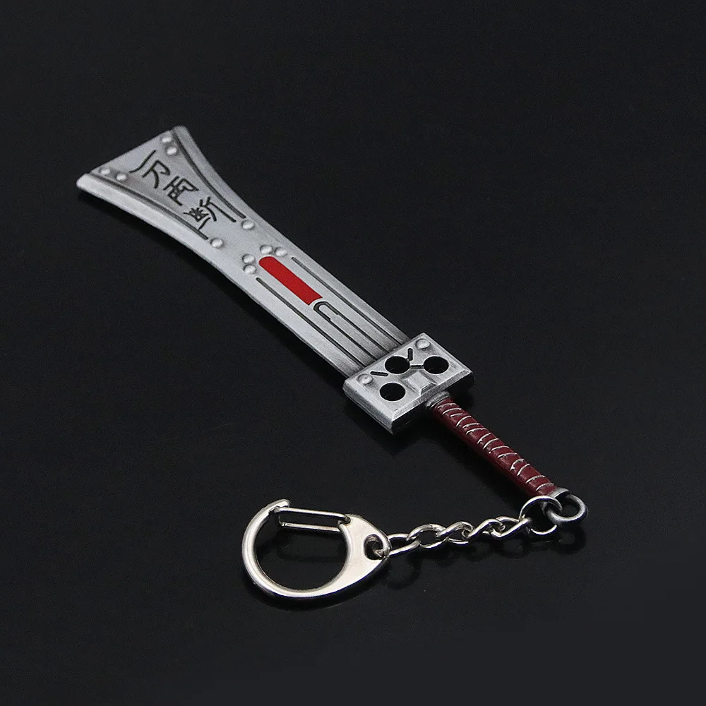 Game Final Fantasy 7 VII Remake Sword Keychain Cloud Strife Buster Sword Zack Fair Weapon Metal Pendant Key Chain Cosplay Gift