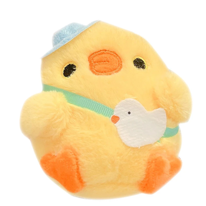 Lindo pequeño bolso de pollo amarillo colgante muñeco de peluche Netred Chick llavero regalo