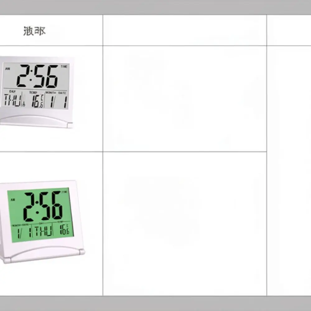 Multifunction Electronic Projection Clock Digital Calendar Temperature Weather Forecast Folding Desktop Alarm Watch Device