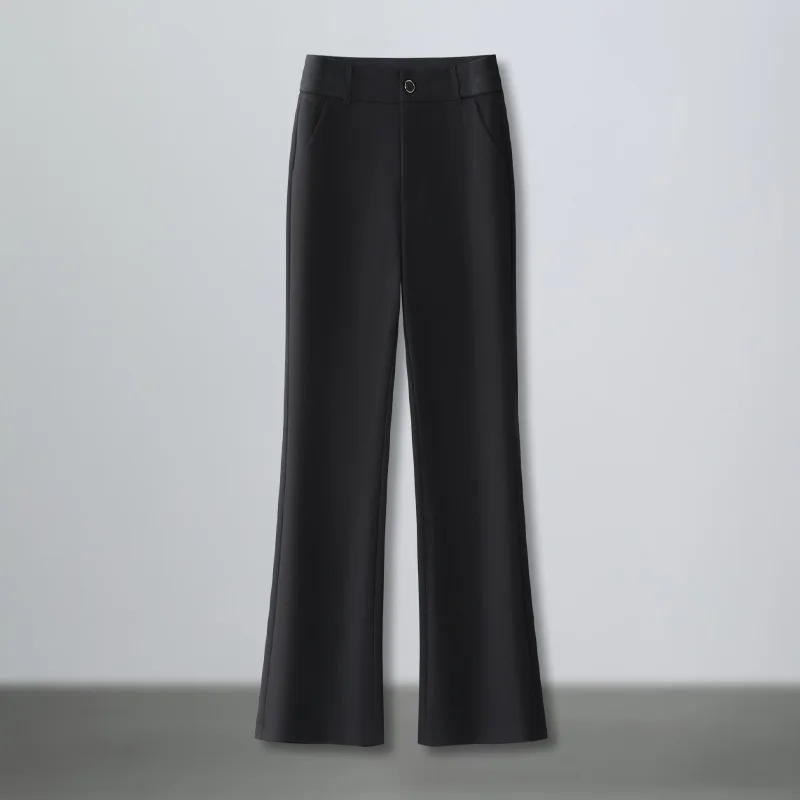 

Elegant Draped Flared Pants for Women, and Winter Elegant Bell-bottom Pants, Petite Casual Trousers
