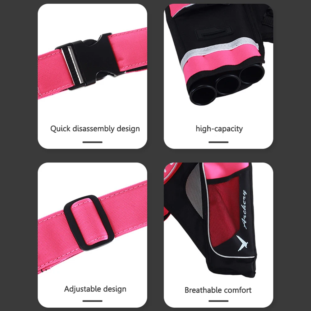 Oxford Bogenschießen Pfeiltaschen, 3 Röhren, Taille, zum Aufhängen, Aufbewahrungstaschenhalter, professionelle Bogenschießen-Pfeil-Organizer-Tasche