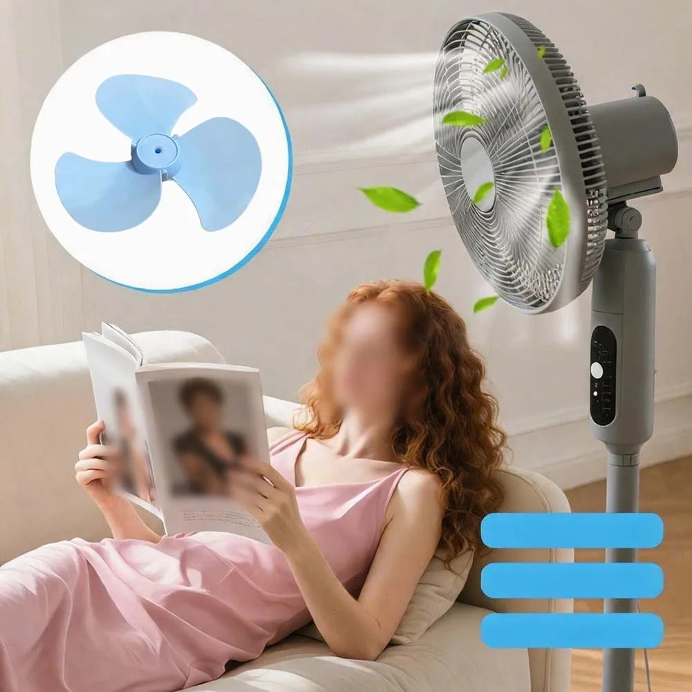 Replacement 3-Blade Fan Propeller Set for 12 Inch Electric Fans Used in Home Office and Bedroom Cooling Applications