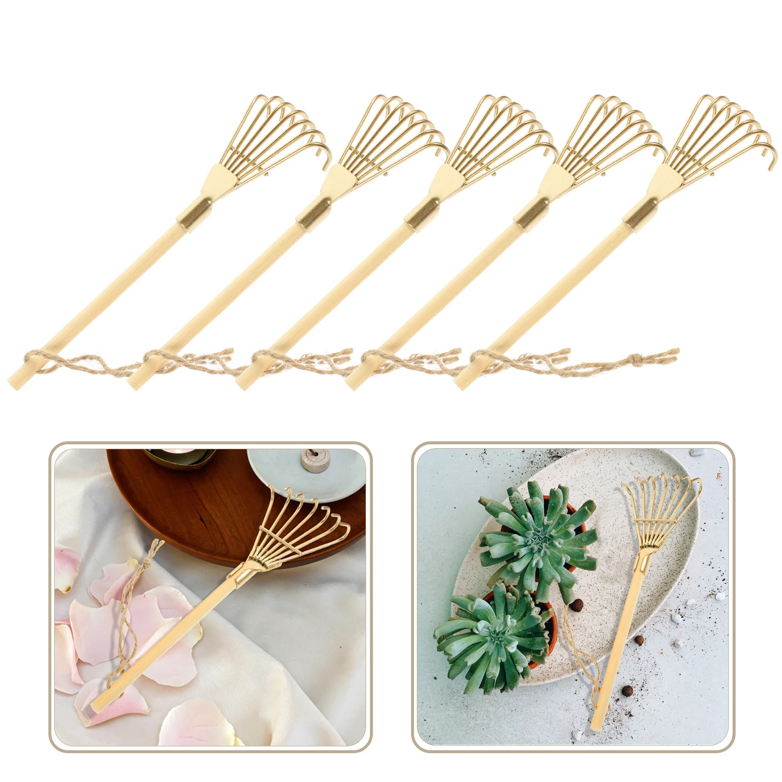 

5 Pcs Home Accessories Incense Gray Iron Rake Small Rakes Fragrance Ashes Sandbox Miniature