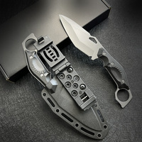Outdoor Camping High Hardness Tactical Knife Personal Defense Fishing Survival Tool with Claw Feature Straight Blade Knife