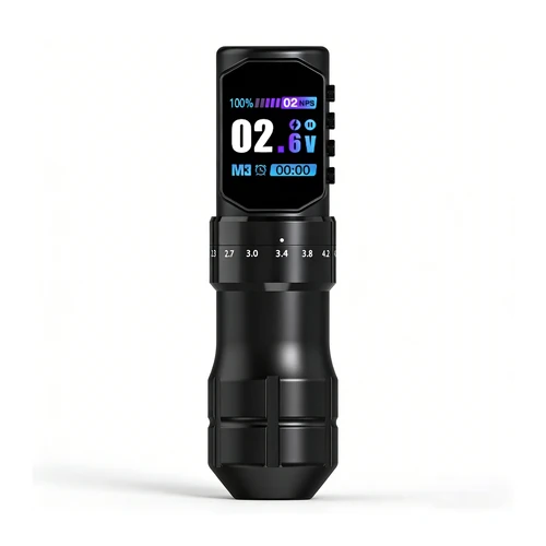 Imagen 2 del producto Máquina de tatuaje de carrera ajustable profesional, pluma de tatuaje inalámbrica, Motor sin escobillas, batería de alta capacidad para arte de tatuaje