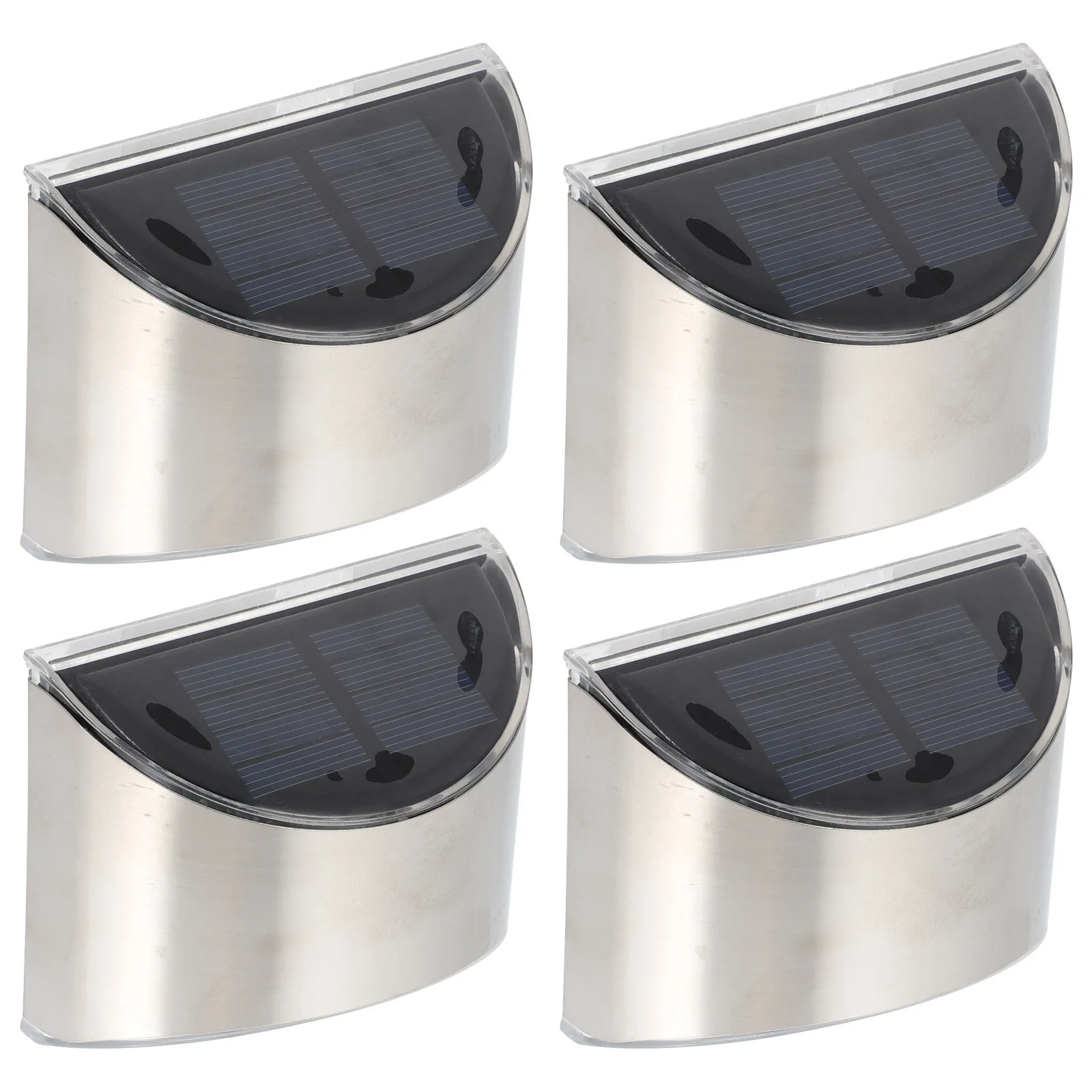 

4Pcs Stainless Steel Solar Wall Lamps Waterproof Outdoor LED Lights Automatic on Night Safety Lamps Solar Light